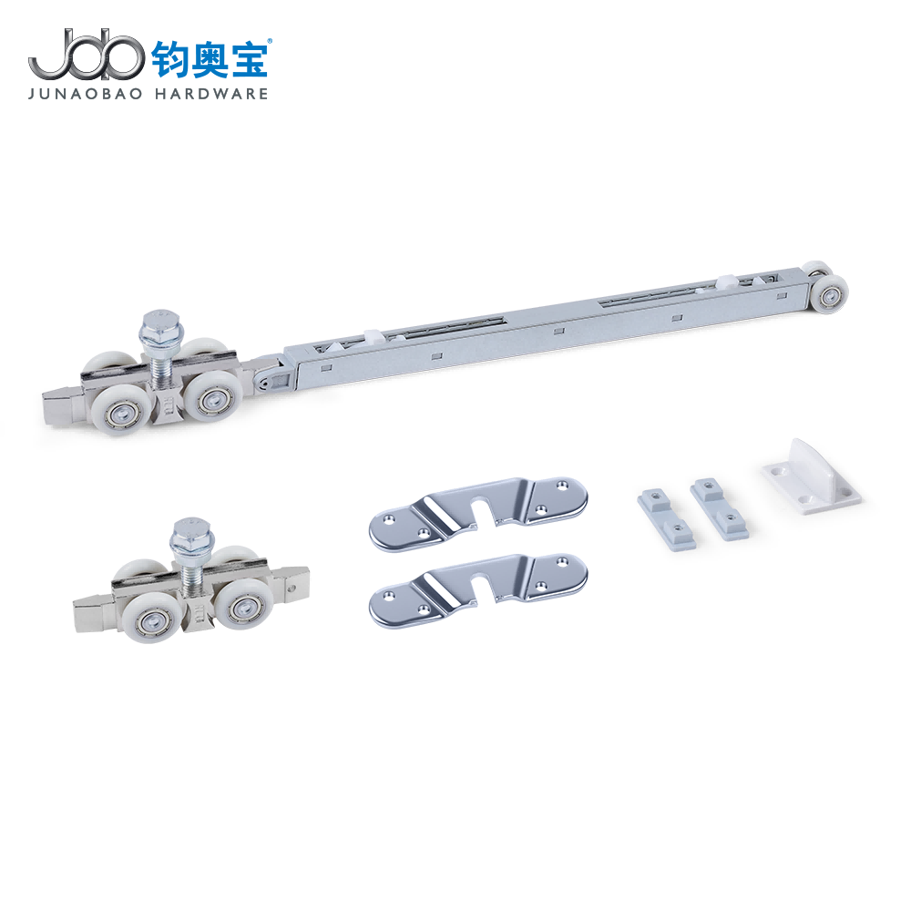 Плавный и скользкий Junaobao Hardwares Solution Фитинги Раздвижная дверь Верхний ролик Двойной амортизатор Плавное закрывание Подвесные колеса