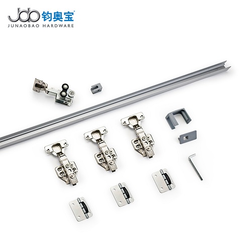 Quiet roller for folding cabinet door