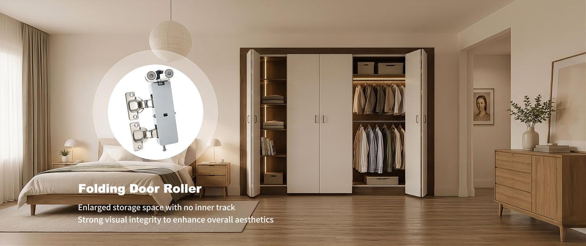 Folding door roller