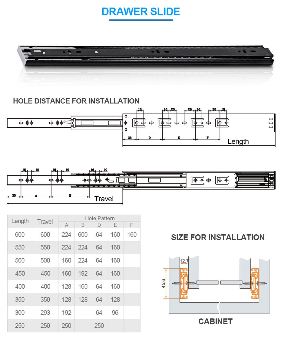 size of rebound drawer slide size of rebound drawer slide