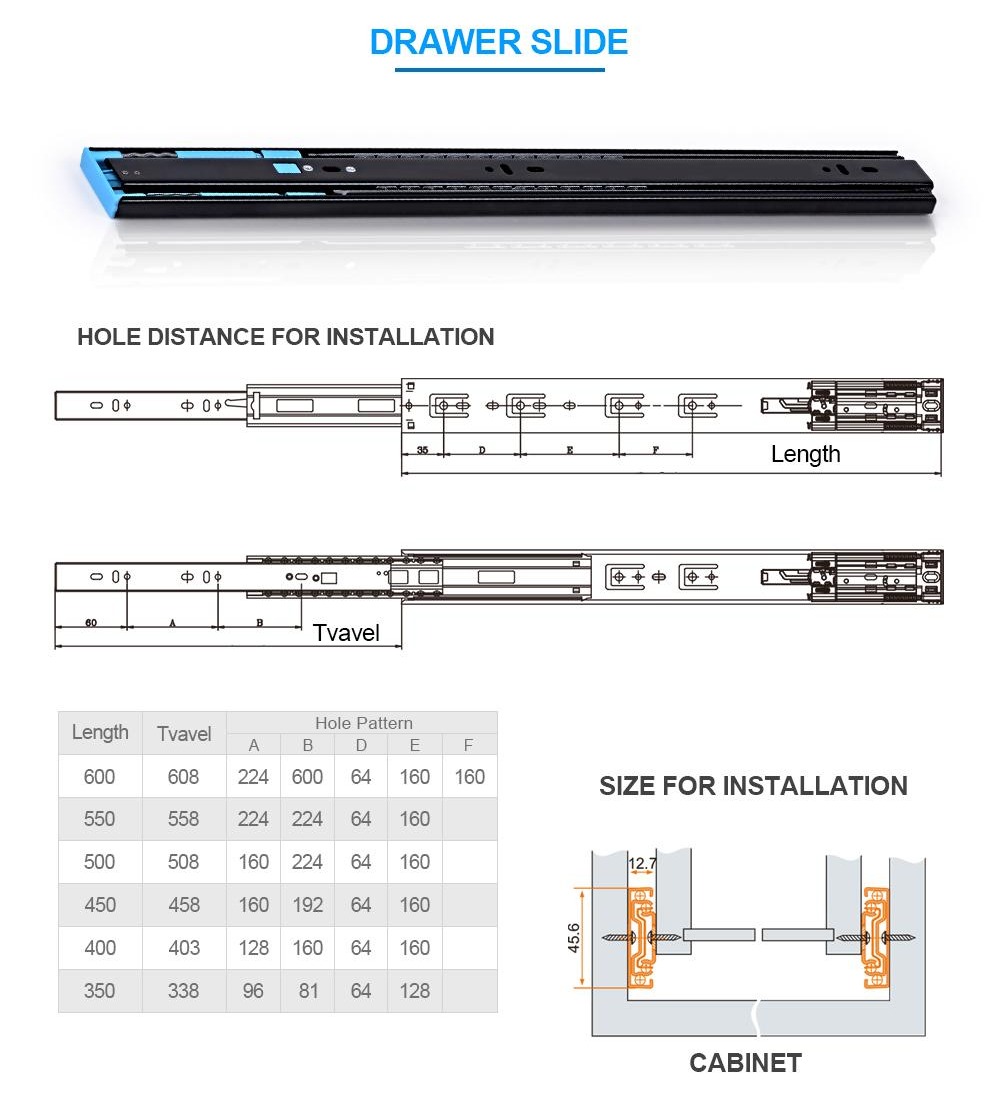 size of soft close push to open drawer slide size of soft close push to open drawer slide